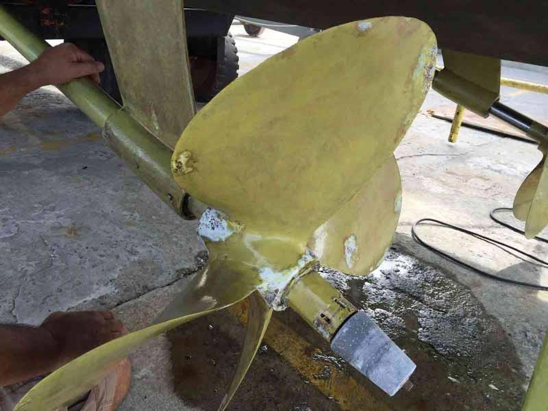 Corrosion on propeller