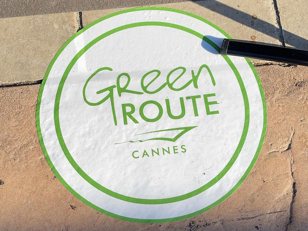 Green Route sticker at Cannes Yachting Festival