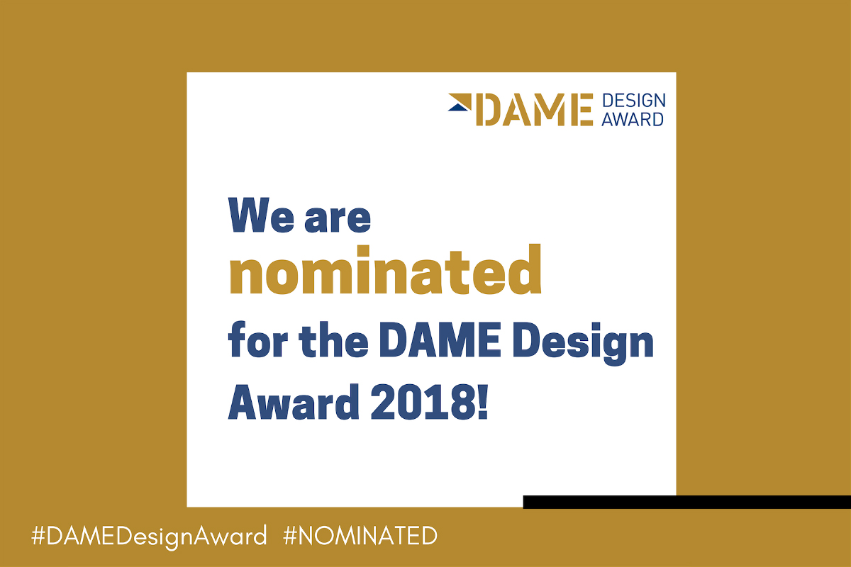Lightspeed is nominated for a DAME Design Award 2018