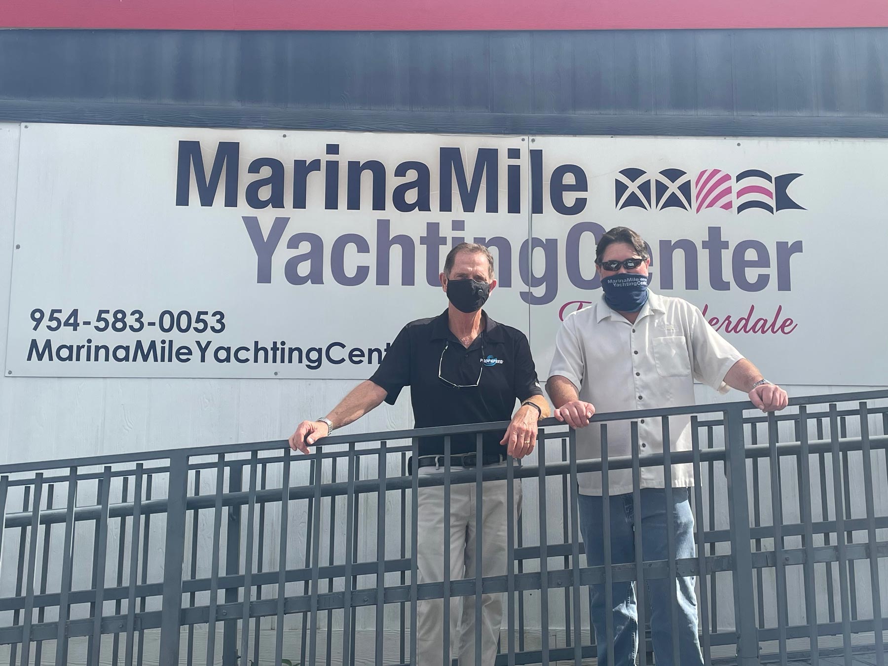 Mark Billingsley with David Hole at Marina Mile Yachting Center