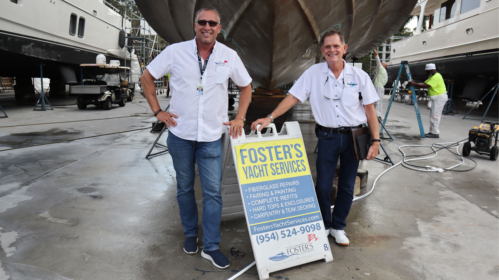 Propspeed's Mark Billingsley and Foster's Yacht Services Dennis Foster