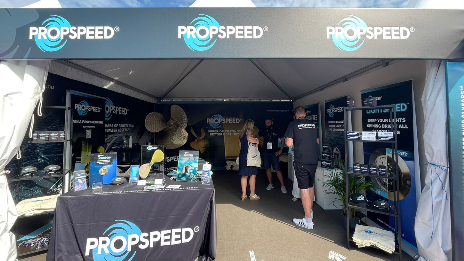Propspeed stand at Cannes Yachting Festival