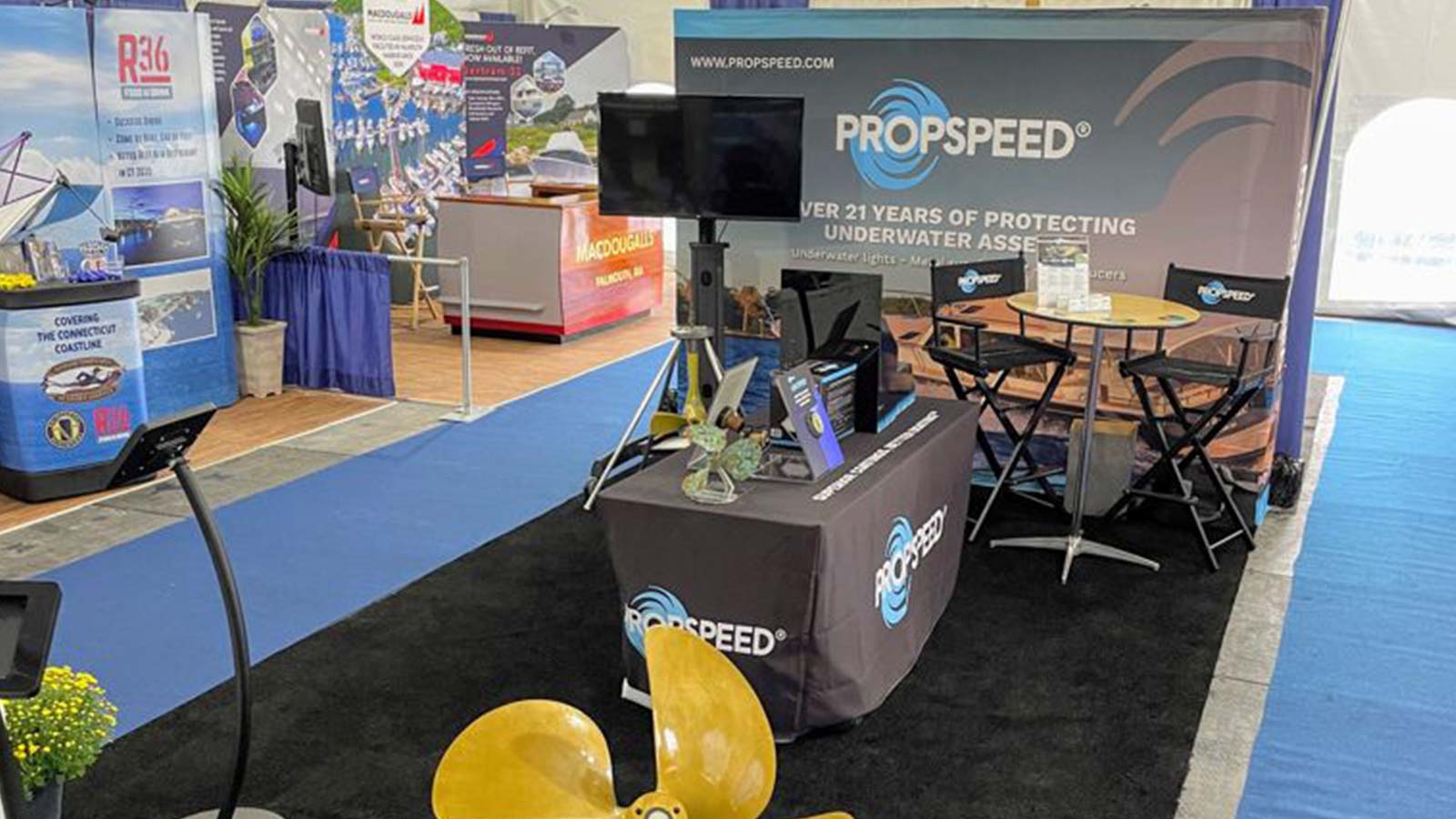 Propspeed stand at Newport Boat Show 2021