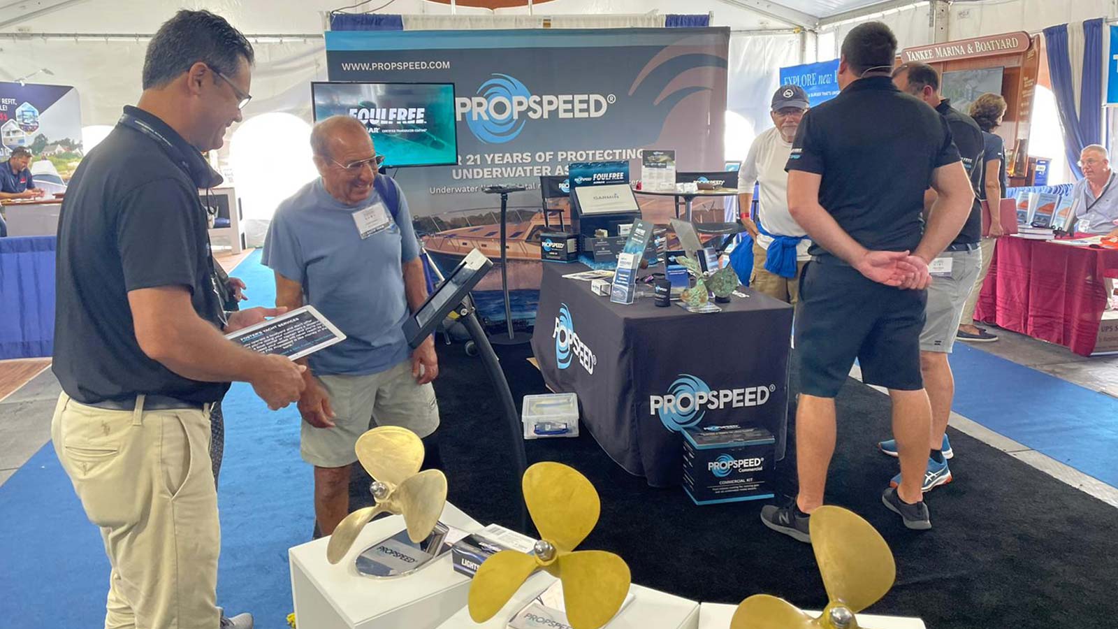 Propspeed stand at Newport Boat Show 2021